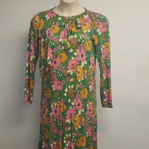Asos Vintage Floral Long Sleeve Dress